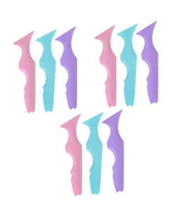MAGICLULU 9 Pcs Silicone Beauty Ruler Eyelash Applicator Make up Stencils Mascara Drawing