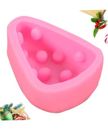 HOMSFOU Cupcakes Raclette Silicone Fondant Molds Silicone Chocolate Fondant Silicone Molds Silicone Pastry Mould Chocolate Cake Silicone Molds for Soap Fondant Mould Brownie 3D Non Stick 10.5x6.2x3.5cmcm Pink - Buy Online on SooperMarket.com