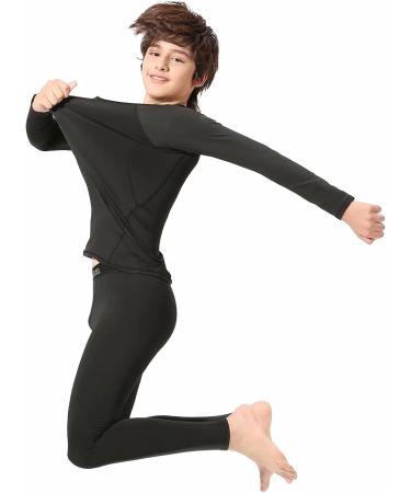 X-Large Youth Boys' Thermal Compression Set | Fleece Lined Base Layer Shirts and Pants for Big Kids - Buy Online on SooperMarket.com