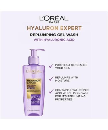 L'Or al Paris Hyaluron Expert Gel Wash Hyaluronic Acid Hydrates and Replumps Skin 200ml - Buy Online on SooperMarket.com