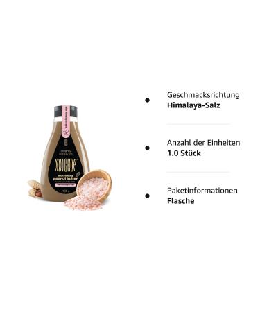 Nutchup Peanut Butter Squeeze Bottle - Creamy Nut Topping for Pancakes Waffles Ice Cream & More - 435g with Himalayan Salt - Buy Online on SooperMarket.com