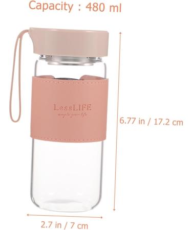 Ciieeo 3pcs Tea Cup with Septum Glass Drinking Bottle Glass Milk Container Travel Tea Mug with Strainer Glass Drinking Mug High Boron Glass Portable Water Container Pink Child 17.2X7X7CMx3pcs Pinkx3pcs - Buy Online on SooperMarket.com