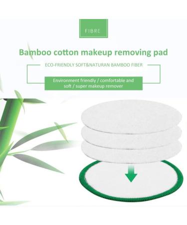 Buy Tumnea Slimming Pads - Washable & Reusable Bamboo Makeup & Cleaning Pads with Laundry Bag | 40 Pieces White & Green - Buy Online on SooperMarket.com