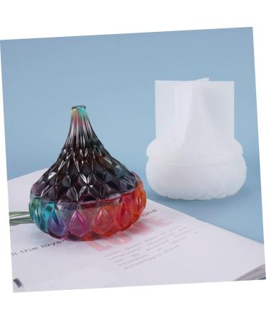 STOBOK 2pcs Box Storage Box Mold Silicone Molds Diy Silicone Mold Epoxy Diy Supplies Water Drop Storage Jar - Buy Online on SooperMarket.com