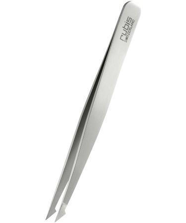 Rubis tweezers Evolution 2in1 - pointed weird and fine - splinter tweezers for ingrown hair and splinter - pluck eyebrows - pluck - stainless steel