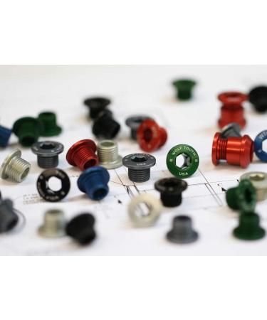 Wolf Tooth Components Black Chainring Bolts & Nuts Set for 1X Drivetrains - Pack of 4 - Buy Online on SooperMarket.com