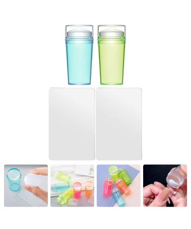 Uonlytech 2-Piece Silicone Nail Art Stamper Set | DIY Nail Decor Tools | International Shipping - Buy Online on SooperMarket.com