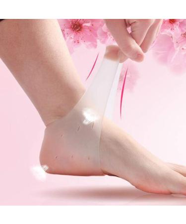 Minkissy 6 Pairs Silicone Gel Heel Protection Sleeves - Cushioned Moisturizing Ankle Socks for Dry Feet - Buy Online on SooperMarket.com