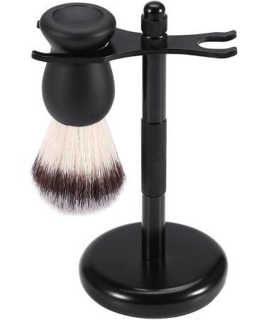 Shaving Brush Stand - Zinc Alloy Holder for Moustache & Razor | Stable & Balanced Black - Buy Online on SooperMarket.com