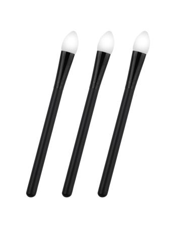 Cysthade Applicator 3 pieces black Eyeshadow Applicator silicone make-up brush set eyes eyeshadow applicators shadow brushes professional tools for applying for women and girls
