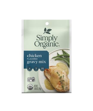 Simply Organic Chicken Flavored Gravy Mix, Certified Organic, Gluten-Free | 0.85 oz | Pack of 12