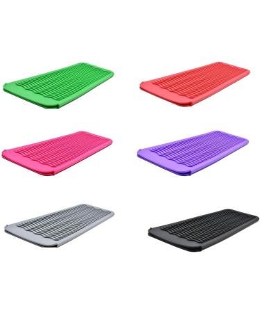 Dajidafu Heat Resistant Pad Travel Easy Storage Wave Texture Skid-proof Design Flat Iron Holder Perfect Giftfor Straightener No.1 - Buy Online on SooperMarket.com