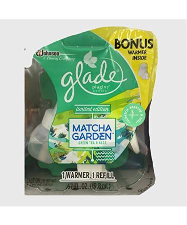 Glade Plugins Scented Oil Air Freshener Starter Kit Matcha Garden 0.67 Fl Oz