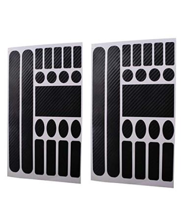 Daiky 2pcs Carbon Fibre/Black/Transparent Chainstay & Frame Protector Set for Bicycle Bike Cycle MTB BMX