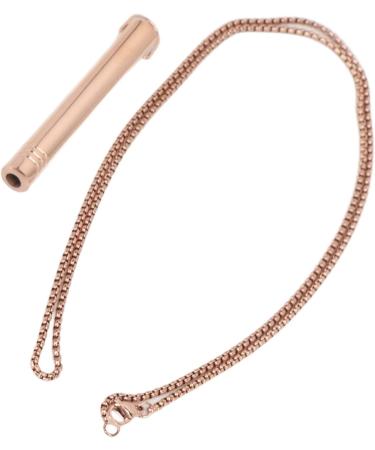 Mindful Breathing Necklace Skin Friendly Stress Relief Mindful Necklace Titanium Steel for Women for Daily Wear Rose Gold - Buy Online on SooperMarket.com