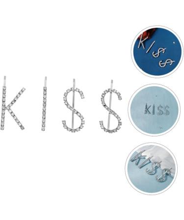 GALPADA 1 Set kiss hairpin hair clip for thick hair clips for thick hair alphabet hair clips bling hair clips glitter hair pin small hair barrettes rhinestones child flash alloy - Buy Online on SooperMarket.com