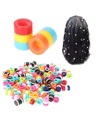 Hair Braid Beads Hair Accessories Colorful Braiding Beads Resin Beads for Decorating Hair African Style Hair Beads100pcs / set