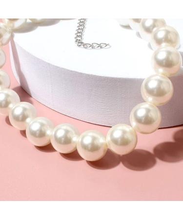 RayMinsino Adorable Pet Pearl Collar Adjustable Cat Dog Pet Necklace Jewelry Chihuahua York Girl Clothing Dress Accessories White - Buy Online on SooperMarket.com