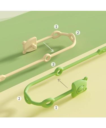 Stretchable Chewable Safety Teether Silicone Chain - Bear Shape - Green - Buy Online on SooperMarket.com