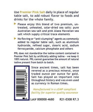 Premier Research Pink Salt 12 Oz - Premium Blend of Unrefined Sea Salts - Buy Online on SooperMarket.com