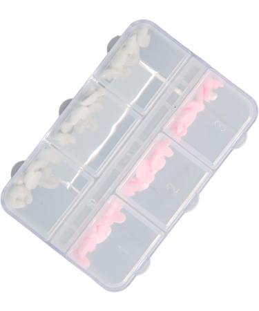 Nail Art Decoration Pink and White Heart Shape Nail Art Accessories Cute 3D Safe for DIY - Buy Online on SooperMarket.com