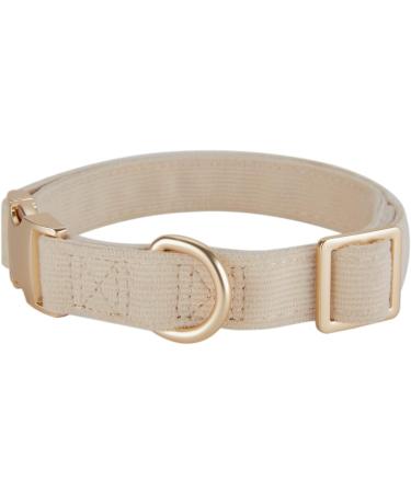 YUDOTE Ultra-Soft Dog Collar for Large Dogs - Natural Cotton Cord Sensitive Skin Cream White Size L (1 Pack) - Buy Now! - Buy Online on SooperMarket.com