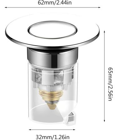 Basin Up Drain Filter Wash Basin Bounce Drain Filter Sink Drain Stopper Up Drain Filter Home Bathroom Use Bathroom Sink Drain - Buy Online on SooperMarket.com