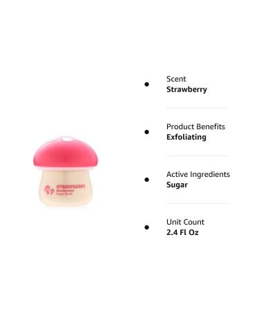 TONYMOLY Magic Food Strawberry Mushroom Sugar Scrub 2.37 Fl Oz - Exfoliating Facial Scrub - Buy Online on SooperMarket.com