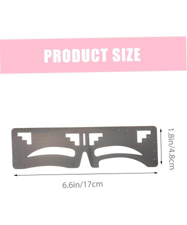 Baluue 2pcs Eyebrow Ruler Brow Guide Template Eyebrow Tools Brow Mapping Eyebrow Tracer Stainless Steel 20x4.8cm As Shown - Buy Online on SooperMarket.com
