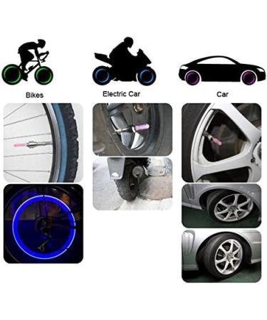 Dkiigame 10 Pack LED Flash Tyre Wheel Valve Cap Light for Car Bike Bicycle - Red, Yellow, Blue, Green, Colorful - Buy Online on SooperMarket.com