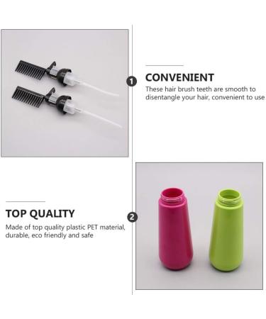 Lurrose 3pcs 130ml Hair Dye Bottle Root Comb Applicator Bottle Hair Coloring Dyeing Dispensing Bottle Container for Home Shop Scalp Treatment Perming Tools (Random Color) - Buy Online on SooperMarket.com
