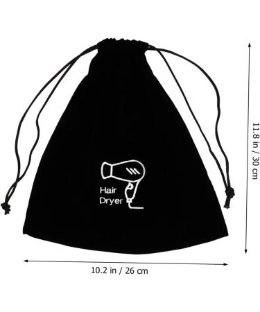 Healeved 8 Pcs Hair Dryer Storage Bag Jewelry Hair Dryer Bag Purse Organizer Pouches Tool Black Flannel - Buy Online on SooperMarket.com