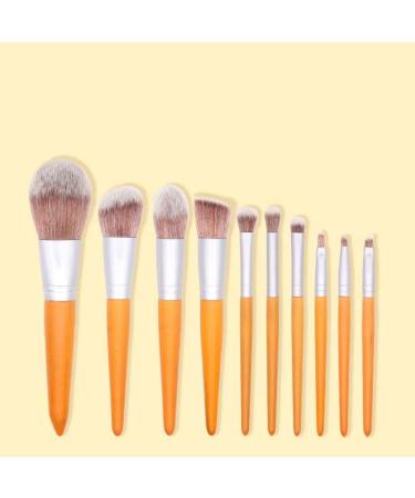 DFHBFG 10-Piece Makeup Brush Set | Wooden Handle Eyeshadow Brushes & Beauty Tools for Flawless Makeup Application - Buy Online on SooperMarket.com