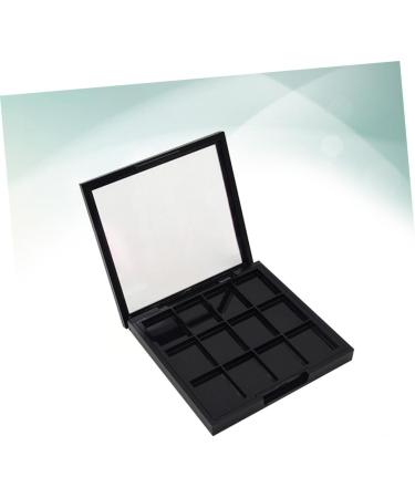 PLAFOPE 4 Pcs 12 Empty Eye Shadow Pallet Acrylic Makeup Cosmetic Pallet Empty Makeup with Mirror Black - Buy Online on SooperMarket.com