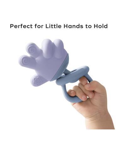 BC Babycare Baby Teether Toys - Silicone Teething Toys for Babies 0-6 Months - Finger Shape Infant Teething Pacifier (Blue) - Buy Online on SooperMarket.com
