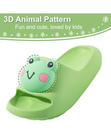 Flat Flops: Kids' Frog Green Summer Slippers - Anti-Slip Shower & Beach Sandals for Parent-Child Fun - Buy Online on SooperMarket.com