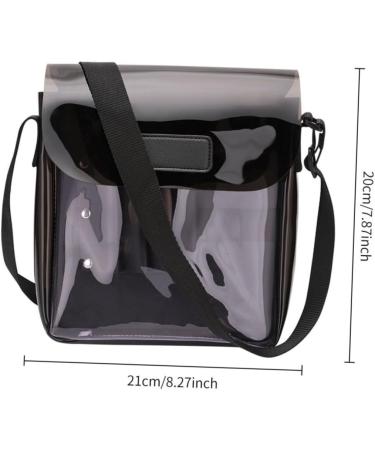 Balacoo Clear Makeup Bag - Versatile Crossbody Purse & Organizer for Cosmetics Hair Tools and Travel | PVC 21x20x5.5cm - Buy Online on SooperMarket.com