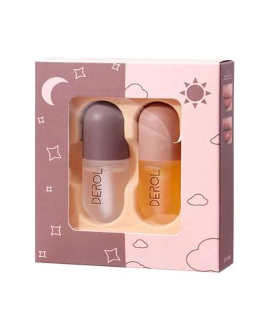 Lip Plumper Set, Natural Lip Plumper and Lip Care Serum, Lip Enhancer for Fuller, Lip Mask, Beautiful Fuller, Hydrating & Reduce Fine Lines ,Day&Night