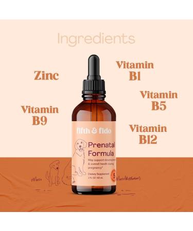 Dog Prenatal Vitamins with Folic Acid | Essential Nursing Puppy Supplies for Healthier Litter | Immune System Support for Dog Breeding | 2 oz - Buy Online on SooperMarket.com
