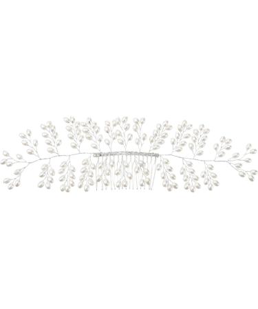 Frcolor Bridal Hair Comb Elegant Pearls Wedding Hair Comb Handmade Wedding Hair Accessories - Buy Online on SooperMarket.com