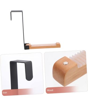 KOMBIUDA Door Hook Multi-Function Clothes Hook Over Door Towel Hook Towel Hangers Wall Coat Hanger Black Iron 17.5X16CM Black - Buy Online on SooperMarket.com