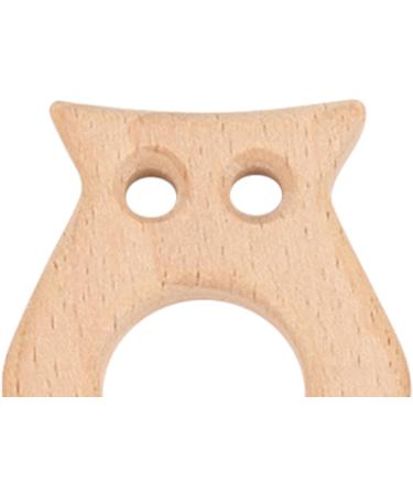 5Pcs Baby Teethers Owl Wooden Chewing Ring | Non-Toxic Robust DIY Jewelry Accessories & Baby Bite Stick - Buy Online on SooperMarket.com