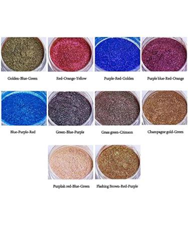OSBANG Chameleon Mica Powder - Color Shift Pigment for Epoxy Resin, Soap Making, Bath Bombs - 10 Colors (0.1oz/jar) - Buy Online on SooperMarket.com
