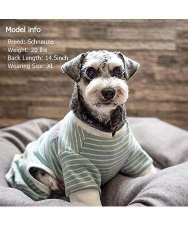 KYEESE Dog Pajamas 4 Legs Jumpsuit, Hair Shedding Cover, Summer Medium - Green Stripe | Pack of 1 - Buy Online on SooperMarket.com