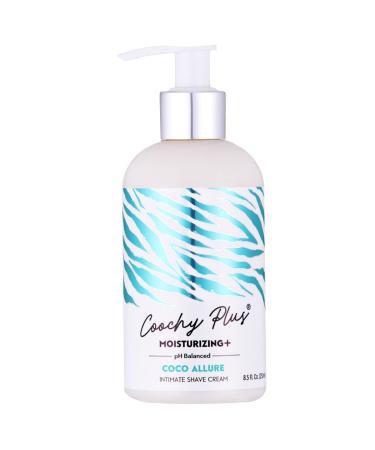 Coochy Plus Intimate Shaving Cream COCO ALLURE For Pubic, Bikini Line, Armpit and more - Rash-Free With Patent-Pending MOISTURIZING+ Formula  Prevents Razor Burns & Bumps, In-Grown Hairs, Itchiness (1-Pack) Green