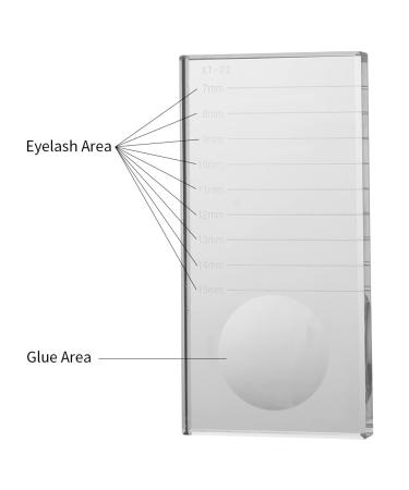 Buy Crystal Glass Eyelash Pallet - Durable Transparent Adhesive Holder for Extensions & Makeup - Buy Online on SooperMarket.com