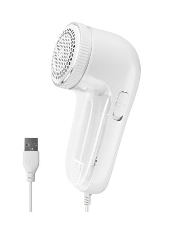 Electric lint remover Wasaga fabric razor for clothing sweater bobble remover antipilling razor coat hair bale cutter for clothing fast and effective distance (white)