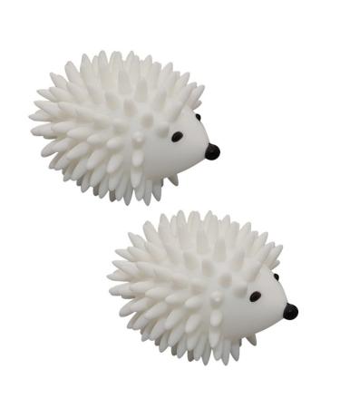 2 Pieces Dryer Balls Whit Plastic Hedgehog Reusable Laundry Ball Household Washing Machine Hedgehog Hedgehog-Shaped PVC Laundry Cleaning Balls for Washing Machine Home School