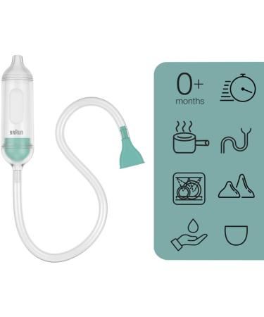 Braun Manual Nasal Aspirator with 1 Filter - Baby Nasal Suction for Congestion Relief, Newborn 0+ Months, Robust & Hygienic - Single-Use Disposable, BPA-Free - Buy Online on SooperMarket.com
