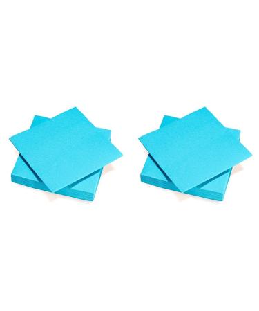 Le Nappage - Paper napkierten Tex Touch - Turquoise Blue - FSC -certified napkins - recyclable and biodegradable - set with 40 napkins - turquoise blue large format 38 x 38 cm (pack with 2) turquoise blue medium (pack with 2)